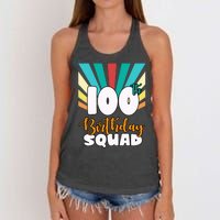 100th Birthday Squad 100 Years Old Women's Knotted Racerback Tank