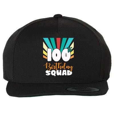 100th Birthday Squad 100 Years Old Wool Snapback Cap
