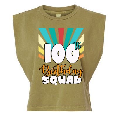 100th Birthday Squad 100 Years Old Garment-Dyed Women's Muscle Tee