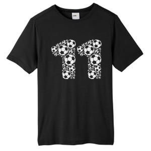 11th Birthday Soccer Graphic 11 Years Tall Fusion ChromaSoft Performance T-Shirt