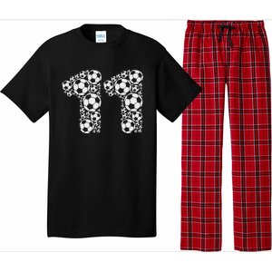 11th Birthday Soccer Graphic 11 Years Pajama Set