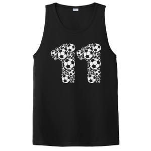 11th Birthday Soccer Graphic 11 Years PosiCharge Competitor Tank