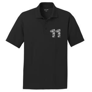 11th Birthday Soccer Graphic 11 Years PosiCharge RacerMesh Polo