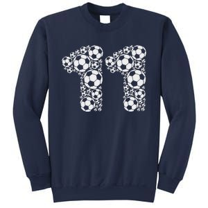 11th Birthday Soccer Graphic 11 Years Sweatshirt