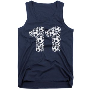 11th Birthday Soccer Graphic 11 Years Tank Top