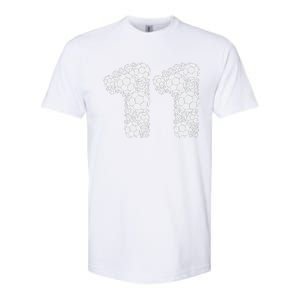 11th Birthday Soccer Graphic 11 Years Softstyle CVC T-Shirt