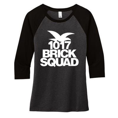 1017 Brick Squad Women's Tri-Blend 3/4-Sleeve Raglan Shirt