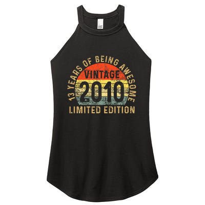 13yr BDay Son 2010 Funny 13th 13 Year Old Birthday Women's Perfect Tri Rocker Tank