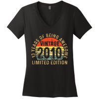 13yr BDay Son 2010 Funny 13th 13 Year Old Birthday Women's V-Neck T-Shirt