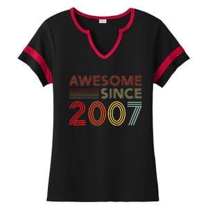 16yr BDay Son Boy Funny 2007 16th 16 Year Old Birthday Ladies Halftime Notch Neck Tee