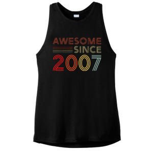 16yr BDay Son Boy Funny 2007 16th 16 Year Old Birthday Ladies PosiCharge Tri-Blend Wicking Tank