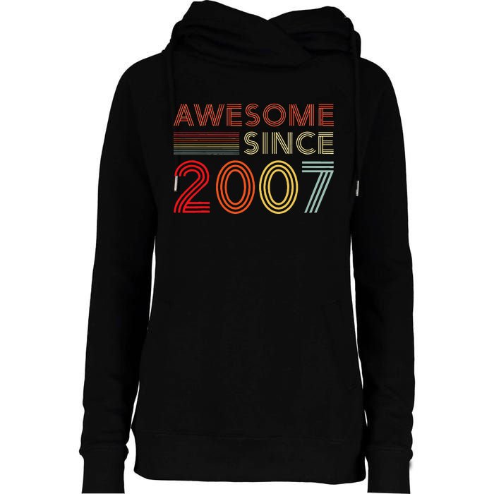 16yr BDay Son Boy Funny 2007 16th 16 Year Old Birthday Womens Funnel Neck Pullover Hood