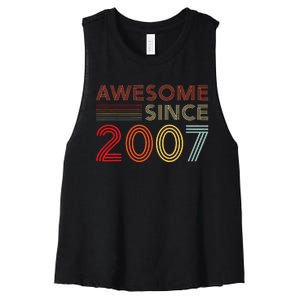 16yr BDay Son Boy Funny 2007 16th 16 Year Old Birthday Women's Racerback Cropped Tank