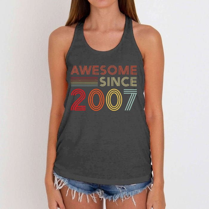 16yr BDay Son Boy Funny 2007 16th 16 Year Old Birthday Women's Knotted Racerback Tank