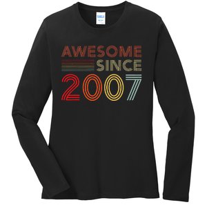 16yr BDay Son Boy Funny 2007 16th 16 Year Old Birthday Ladies Long Sleeve Shirt