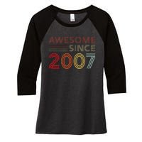 16yr BDay Son Boy Funny 2007 16th 16 Year Old Birthday Women's Tri-Blend 3/4-Sleeve Raglan Shirt