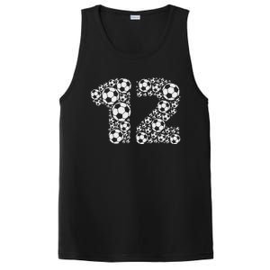 12th Birthday Soccer Graphic 12 Years PosiCharge Competitor Tank