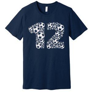 12th Birthday Soccer Graphic 12 Years Premium T-Shirt