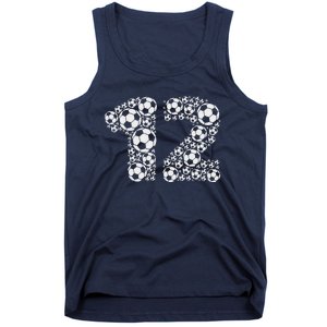 12th Birthday Soccer Graphic 12 Years Tank Top