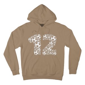 12th Birthday Soccer Graphic 12 Years Hoodie