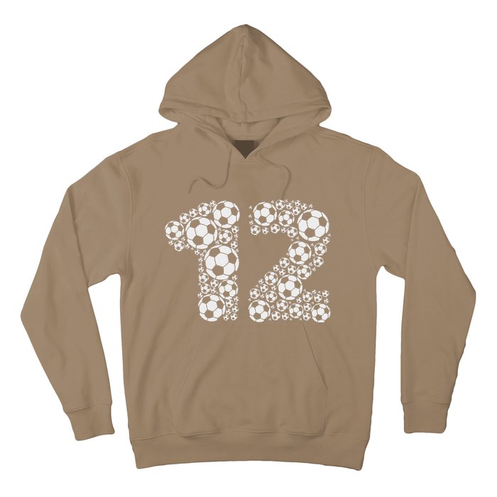 12th Birthday Soccer Graphic 12 Years Hoodie