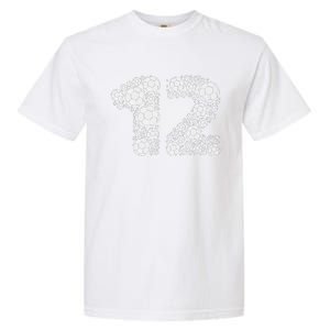 12th Birthday Soccer Graphic 12 Years Garment-Dyed Heavyweight T-Shirt