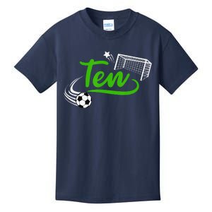 10th Birthday Soccer Ten Year Old Soccer Player Kids T-Shirt