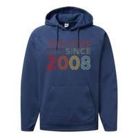 16yr Bday Son Boy Funny 2008 16th 16 Year Old Birthday Performance Fleece Hoodie