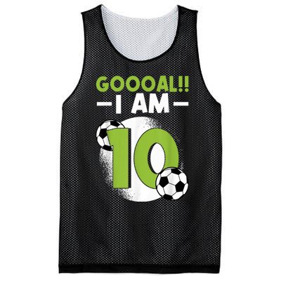 10th Birthday Soccer Themed Birthday Party 10 Years Old Mesh Reversible Basketball Jersey Tank