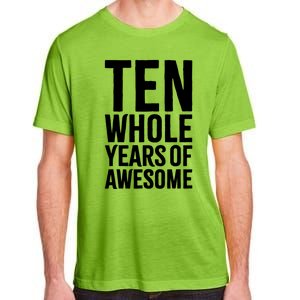 10th Birthday Shirt Gift Boy Age 10 Ten Year Old Boys Son TShirt Adult ChromaSoft Performance T-Shirt