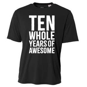 10th Birthday Shirt Gift Boy Age 10 Ten Year Old Boys Son TShirt Cooling Performance Crew T-Shirt