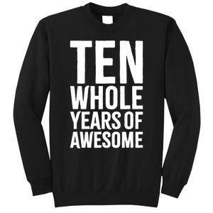 10th Birthday Shirt Gift Boy Age 10 Ten Year Old Boys Son TShirt Sweatshirt