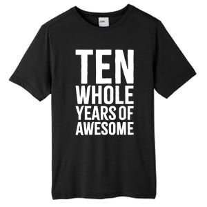 10th Birthday Shirt Gift Boy Age 10 Ten Year Old Boys Son TShirt Tall Fusion ChromaSoft Performance T-Shirt