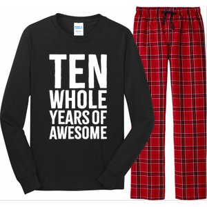 10th Birthday Shirt Gift Boy Age 10 Ten Year Old Boys Son TShirt Long Sleeve Pajama Set