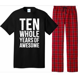 10th Birthday Shirt Gift Boy Age 10 Ten Year Old Boys Son TShirt Pajama Set