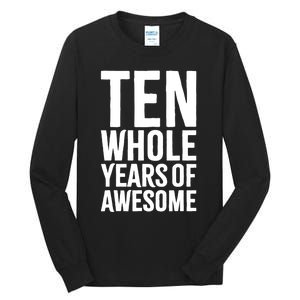 10th Birthday Shirt Gift Boy Age 10 Ten Year Old Boys Son TShirt Tall Long Sleeve T-Shirt