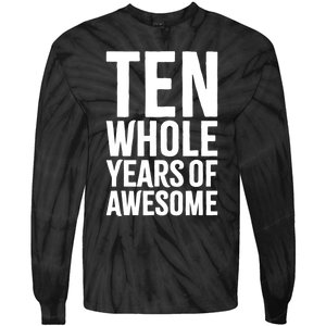 10th Birthday Shirt Gift Boy Age 10 Ten Year Old Boys Son TShirt Tie-Dye Long Sleeve Shirt