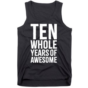 10th Birthday Shirt Gift Boy Age 10 Ten Year Old Boys Son TShirt Tank Top