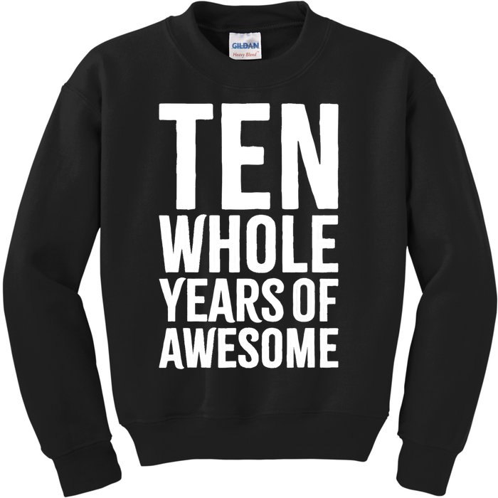 10th Birthday Shirt Gift Boy Age 10 Ten Year Old Boys Son TShirt Kids Sweatshirt