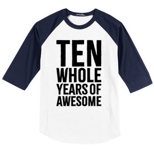 10th Birthday Shirt Gift Boy Age 10 Ten Year Old Boys Son TShirt Baseball Sleeve Shirt