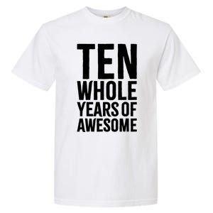 10th Birthday Shirt Gift Boy Age 10 Ten Year Old Boys Son TShirt Garment-Dyed Heavyweight T-Shirt