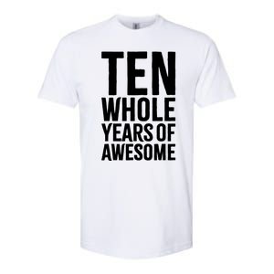 10th Birthday Shirt Gift Boy Age 10 Ten Year Old Boys Son TShirt Softstyle CVC T-Shirt