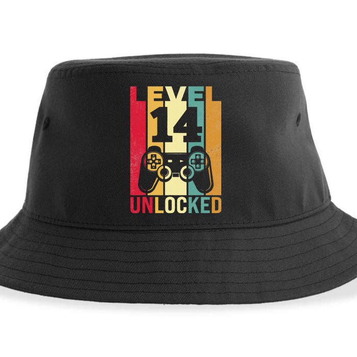 14 Birthday Son Funny Gamer 14th Years Old Sustainable Bucket Hat