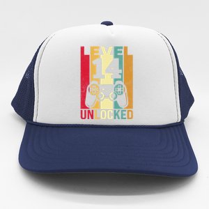 14 Birthday Son Funny Gamer 14th Years Old Trucker Hat