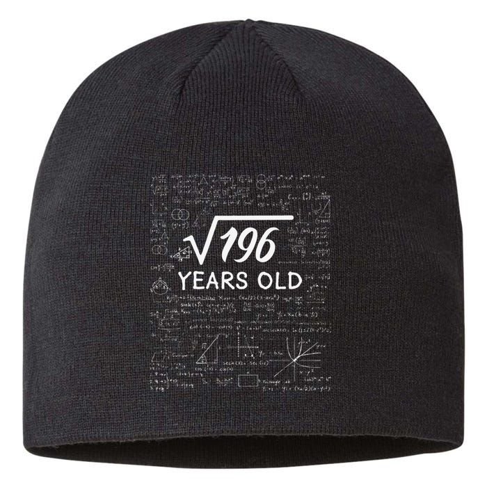 14 Birthday Son Him Funny Math 14th Birthday Sustainable Beanie