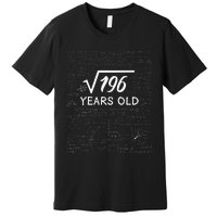 14 Birthday Son Him Funny Math 14th Birthday Premium T-Shirt