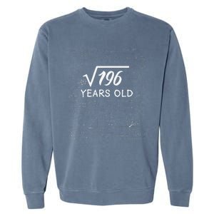 14 Birthday Son Him Funny Math 14th Birthday Garment-Dyed Sweatshirt