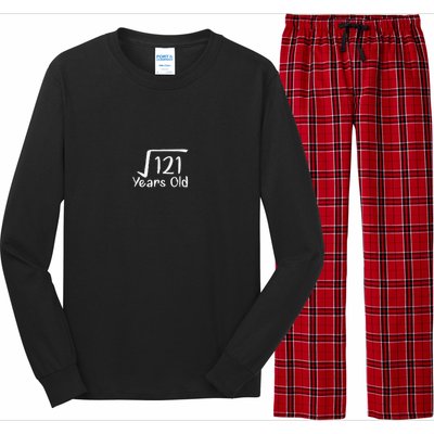 11th Birthday Square Root Of 121 11 Years Old Long Sleeve Pajama Set