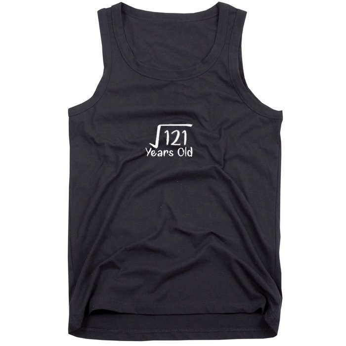 11th Birthday Square Root Of 121 11 Years Old Tank Top