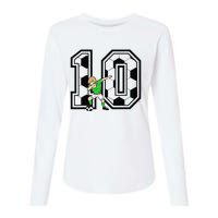 10th Birthday Soccer Player 10 Years Old Womens Cotton Relaxed Long Sleeve T-Shirt